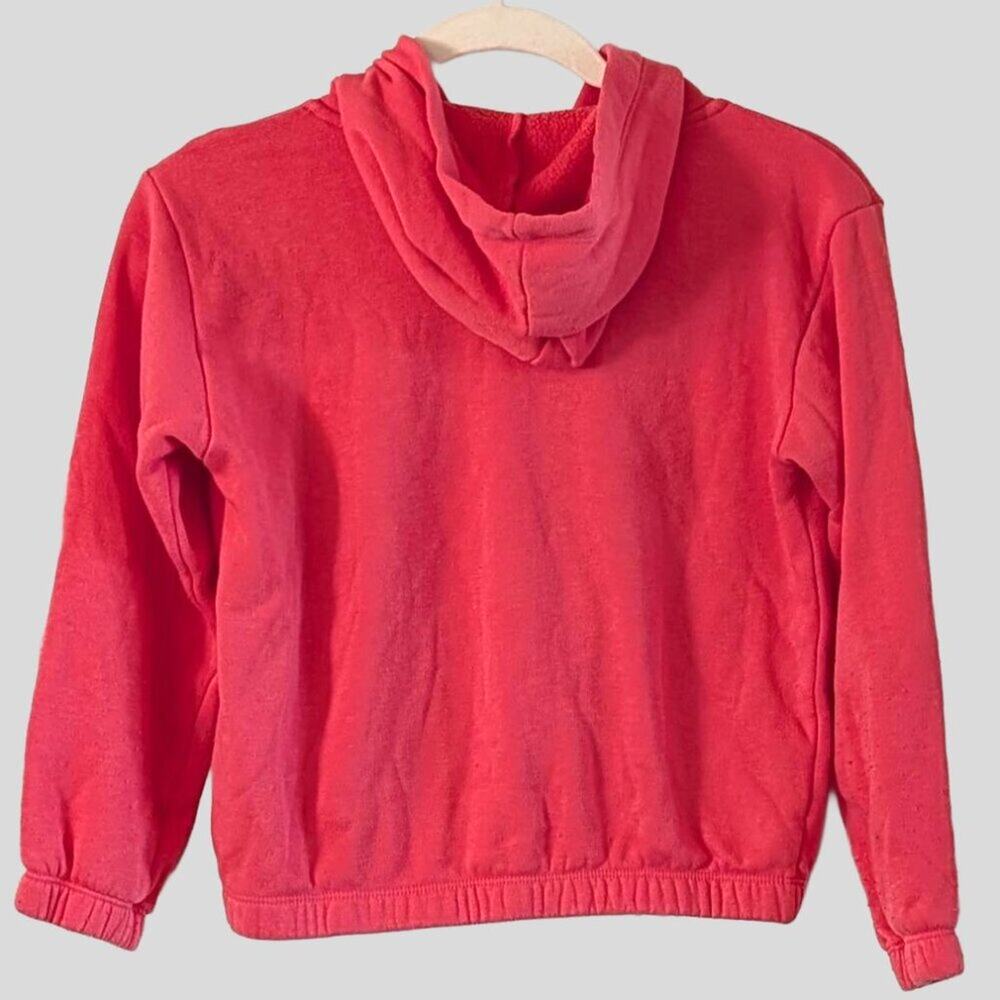 Art Class Tennis Club Hoodie Girls L 10-12 Coral Cropped Graphic Sweatshirt - Picture 3 of 6